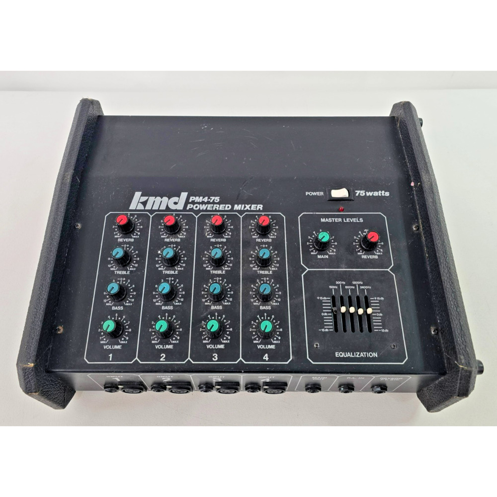 Vintage KMD Powered Mixer Amplifier Model PM4-75 Tested / Works